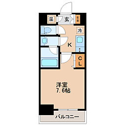 HF一番町レジデンス 1Kの間取図画像