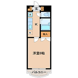 CITY SPIRE仙台 3階1Kの間取り