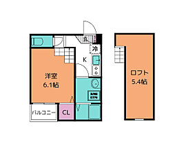 メルツ原町 ワンルームの間取図画像