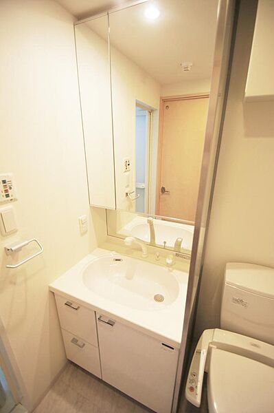 画像16:人気のシャワー付き洗面化粧台です。身支度を整える際に便利です。