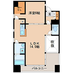 仙台市地下鉄東西線 大町西公園駅 徒歩4分の賃貸マンション 1階1LDKの間取り