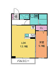 D-ROOM二軒茶屋TMT 1階1LDKの間取り