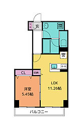 グラン・ドミール小田原山本丁 10階1LDKの間取り