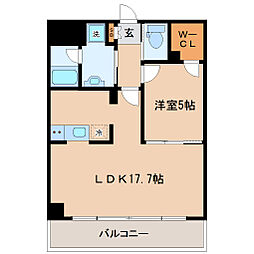 ヴィアーレ勾当台I 7階1LDKの間取り