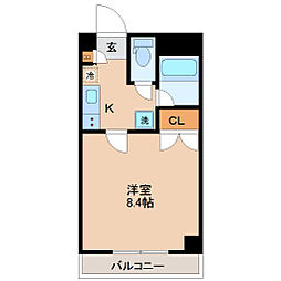 In-Towner二日町（インタウナー） 4階1Kの間取り
