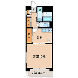 トロワフレール 6階1DKの間取り