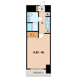 仙台市営南北線 北四番丁駅 徒歩5分の賃貸マンション 7階1Kの間取り