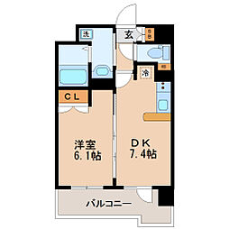 レジディア仙台原ノ町 11階1DKの間取り