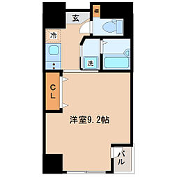 仙台市地下鉄東西線 宮城野通駅 徒歩6分の賃貸マンション 3階1Kの間取り