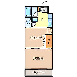 イーグルハイツ宮千代 2Kの間取図画像