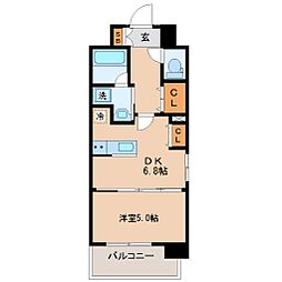ELSTANZA榴岡公園 1DKの間取図画像