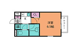 ニュー・ハイムニュー 1Kの間取図画像