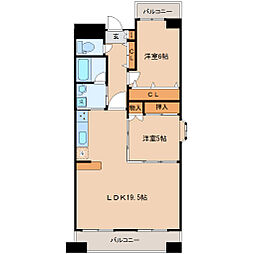 ソフィア天神山 2LDKの間取図画像