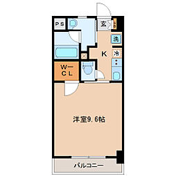 アルファ上杉 1Kの間取図画像