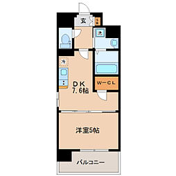 ELSTANZA榴岡公園 1DKの間取図画像
