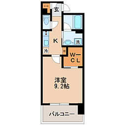 リージア勾当台公園 1Kの間取図画像