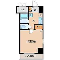 MIKビル春日町 1Kの間取図画像