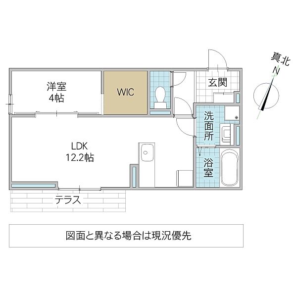 Palast 102号室｜茨城県つくば市二の宮(賃貸アパート1LDK・1階・41.86㎡)の写真 その2