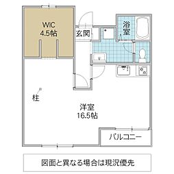 牛久シトーハイツ ワンルームの間取図画像
