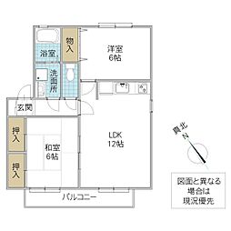 K'SパビリオンA 2LDKの間取図画像