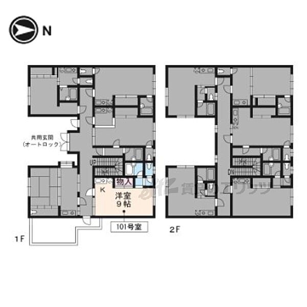 河原畑Ｋハイツ 101｜京都府京都市北区平野東柳町(賃貸アパート1R・1階・25.00㎡)の写真 その2