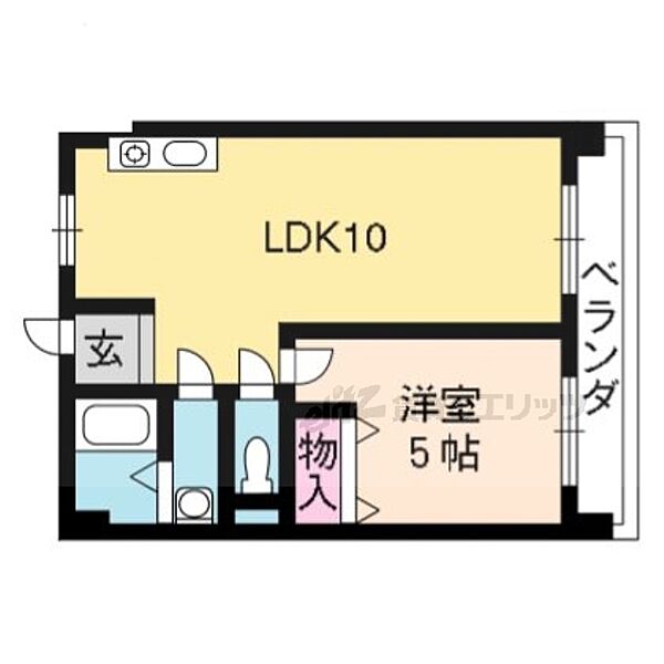 平野マンション 105｜京都府京都市北区平野鳥居前町(賃貸マンション1LDK・1階・33.99㎡)の写真 その2