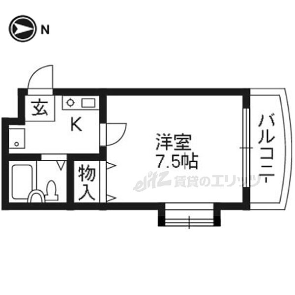 京都府京都市左京区静市市原町(賃貸アパート1K・1階・20.30㎡)の写真 その2