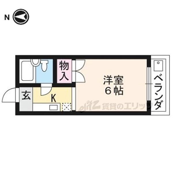 佳北マンション 212｜京都府京都市左京区上高野車地町(賃貸マンション1K・2階・18.63㎡)の写真 その2