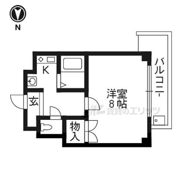 ＴＯＳＴ栄洛館 1-A｜京都府京都市左京区静市市原町(賃貸マンション1K・1階・21.00㎡)の写真 その2