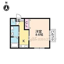 京、ＯＨＢＵIII 201 ｜ 京都府京都市左京区田中東春菜町（賃貸マンション1K・2階・26.46㎡） その2