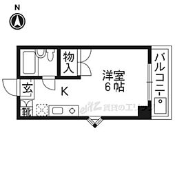 ハイツわかば 3階1Kの間取り