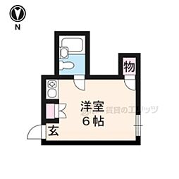 ハウスジョイ ワンルームの間取図画像