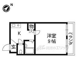 森下マンションＩ 4階1Kの間取り
