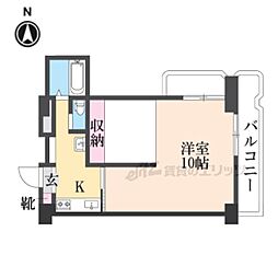 京阪本線 出町柳駅 バス15分 真妙堂前下車 徒歩1分の賃貸マンション 3階1Kの間取り