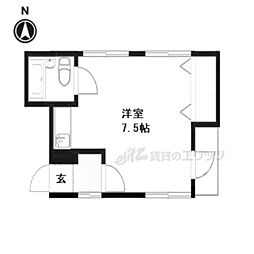 コーポV 3階1Kの間取り