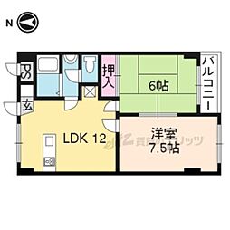 ベラヴィスタ岩倉 2階2LDKの間取り