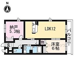 叡山電鉄叡山本線 修学院駅 徒歩2分の賃貸マンション 2階2LDKの間取り