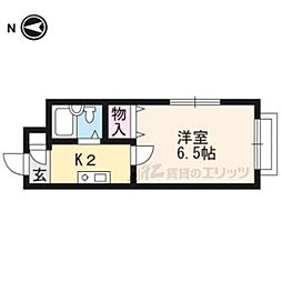 ハイツコロボックル 1階1Kの間取り