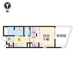 ＲＥＶＥ　ｄｅ　京都下鴨 1階1Kの間取り