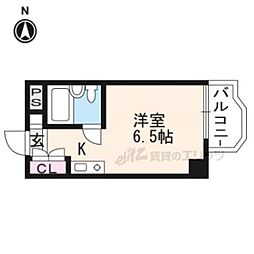 正和フラット宝ヶ池 2階1Kの間取り