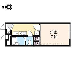 京都市営烏丸線 北大路駅 バス13分 大宮大門町下車 徒歩3分の賃貸アパート 1階1Kの間取り