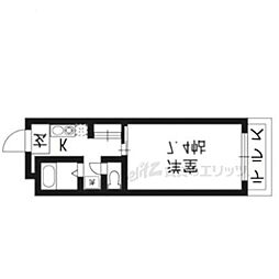 京都市営烏丸線 北大路駅 バス14分 西賀茂車庫前下車 徒歩1分の賃貸マンション 1階1Kの間取り