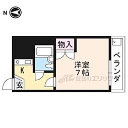 ペガサスハイツ 1Kの間取図画像