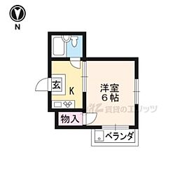 ユニハイツ 1Kの間取図画像