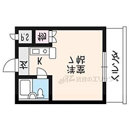 ミストラルアベニュー 1Kの間取図画像