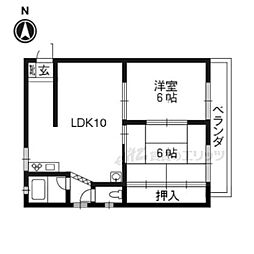 キャッスルK.A. 2LDKの間取図画像