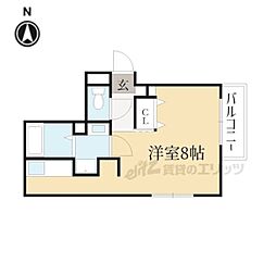二葉荘東館舎 ワンルームの間取図画像