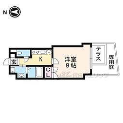 グランデ高野 1Kの間取図画像