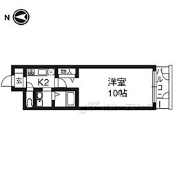メゾンレイシー 1Kの間取図画像