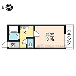 D'Sリンクス 1Kの間取図画像